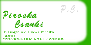 piroska csanki business card